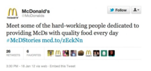 McDonald's Tweet